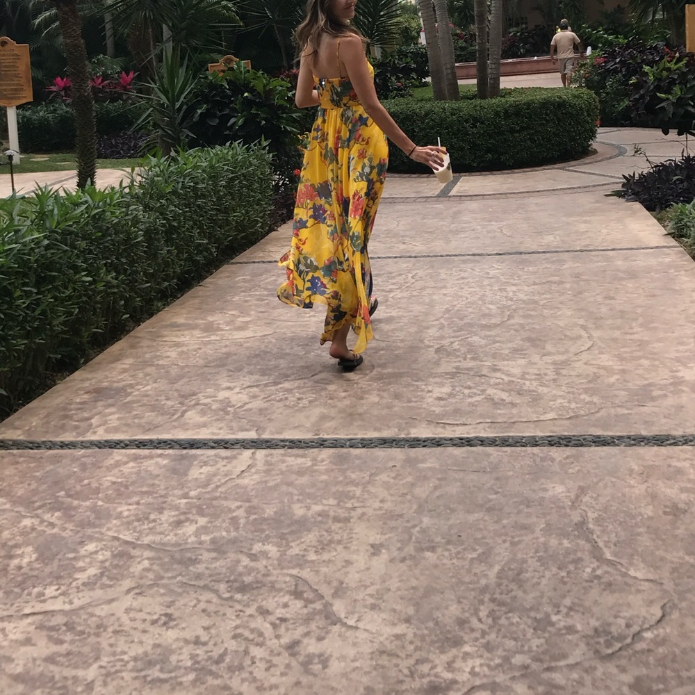 Liu Jo Yellow Floral Silk Dress - Picture 8 of 12